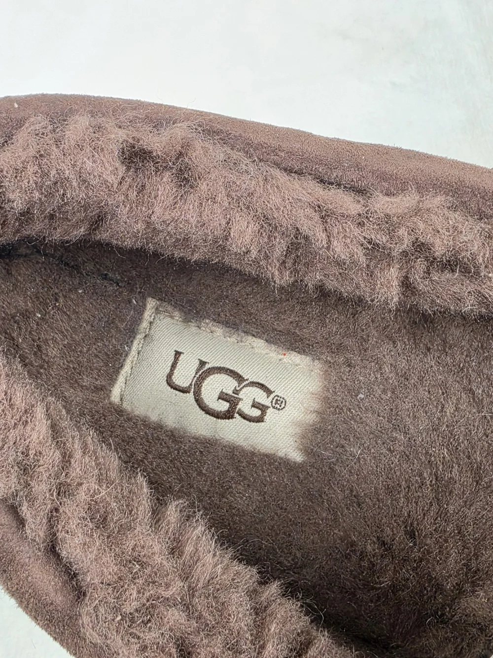 UGG‎ Ascot Slipper Men's 11 Espresso Brown Suede Wool Lined Moccasin Loafer